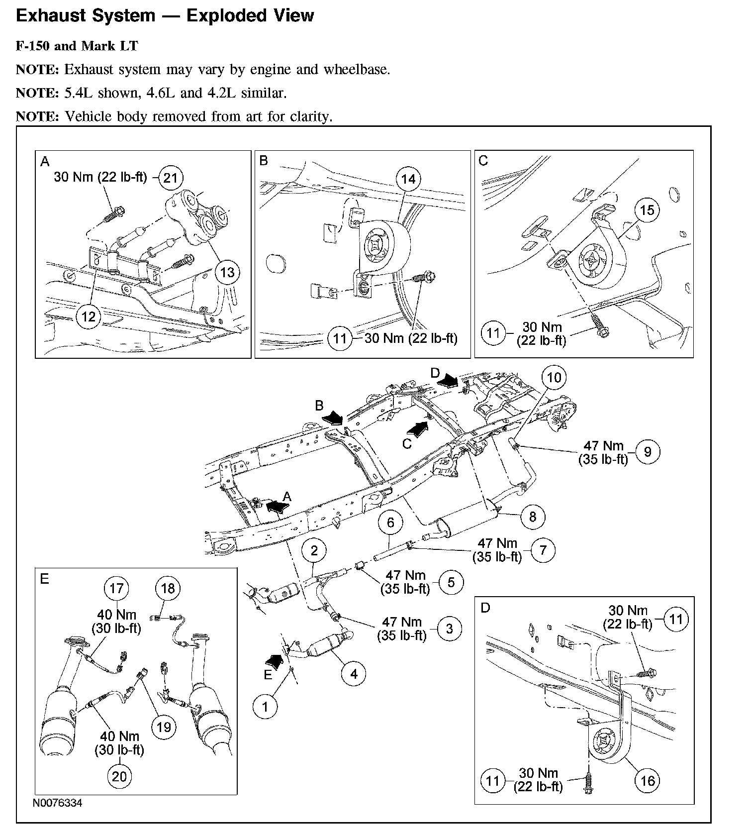 Factory diagram — Exhaust Pipe