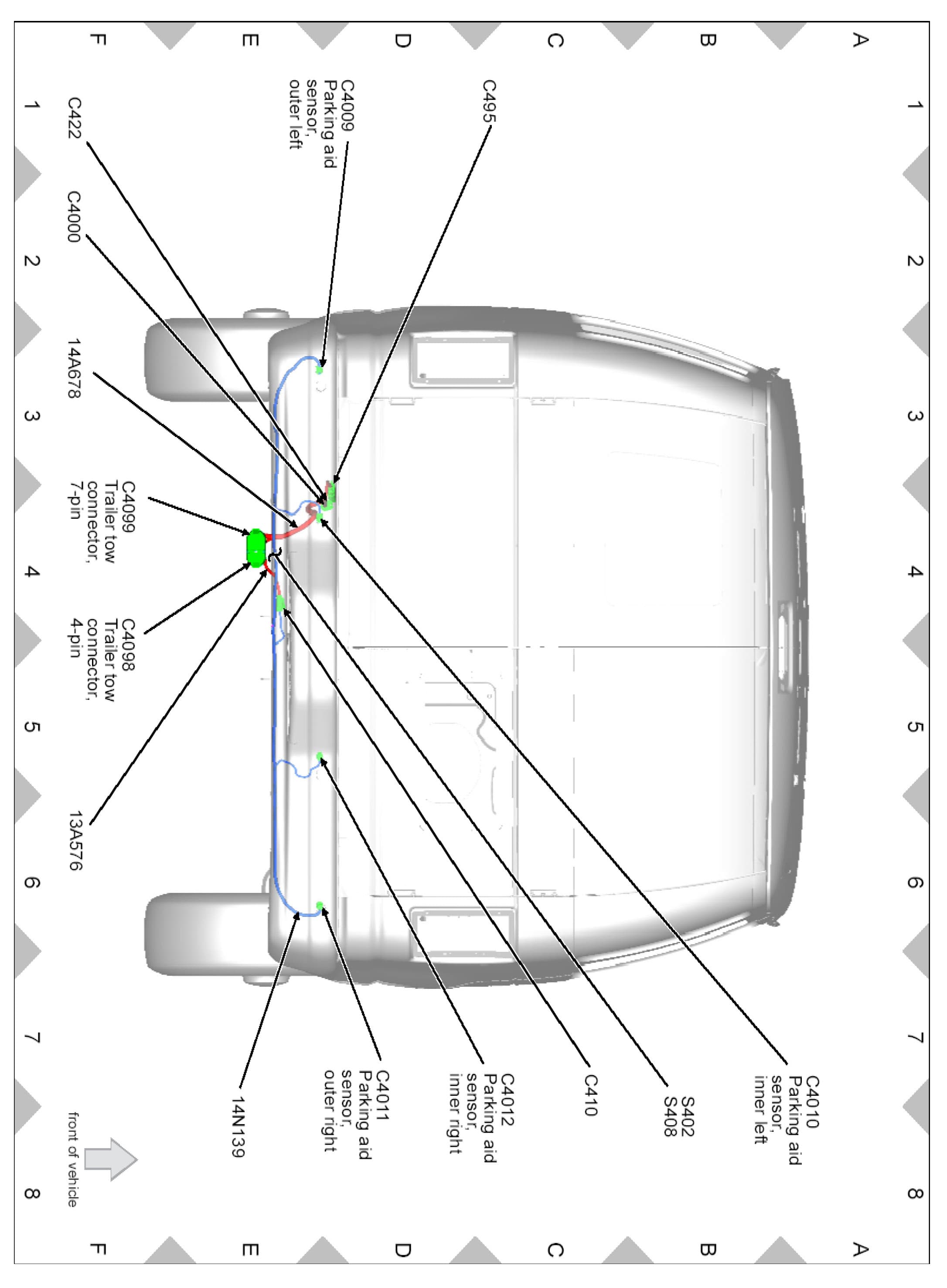 Factory diagram — Parking Assist Distance Sensor