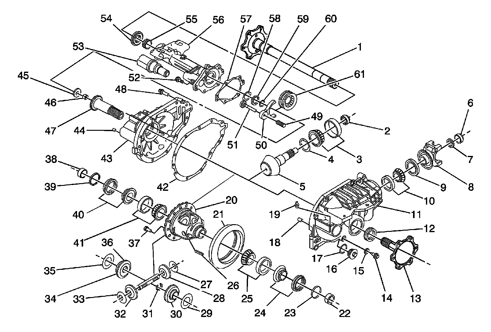 Factory diagram — Front Drive Axle