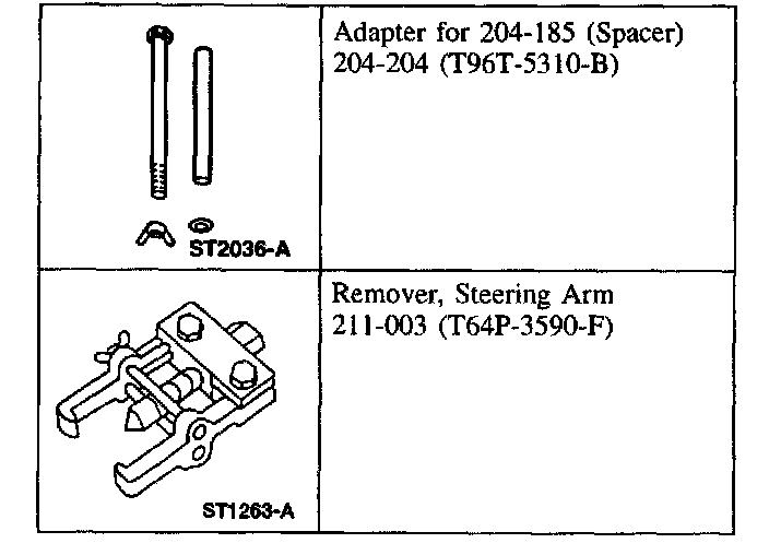 Factory diagram — Front Steering Knuckle