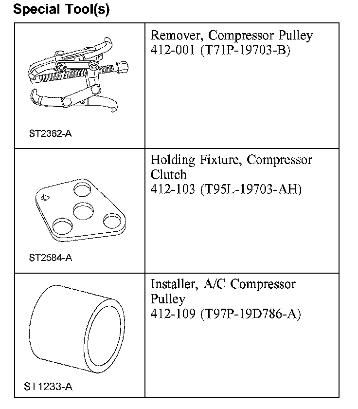 Factory diagram — Compressor Clutch
