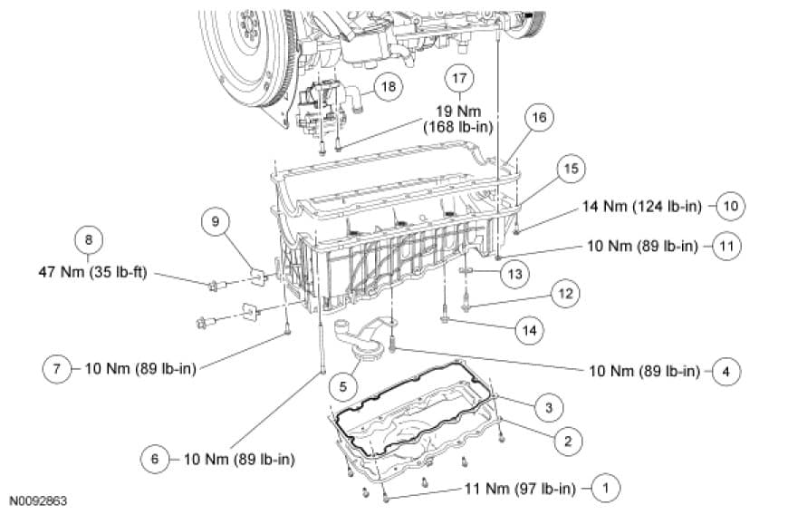 Factory diagram — Oil Pan