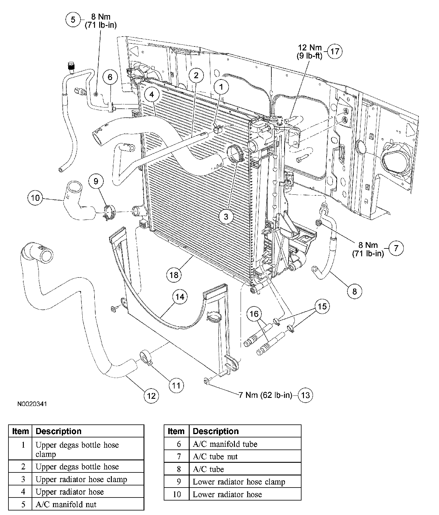 Factory diagram — Radiator