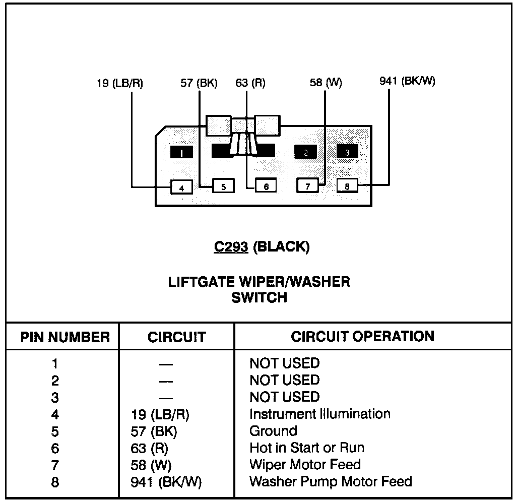 Factory diagram — Wiper Switch