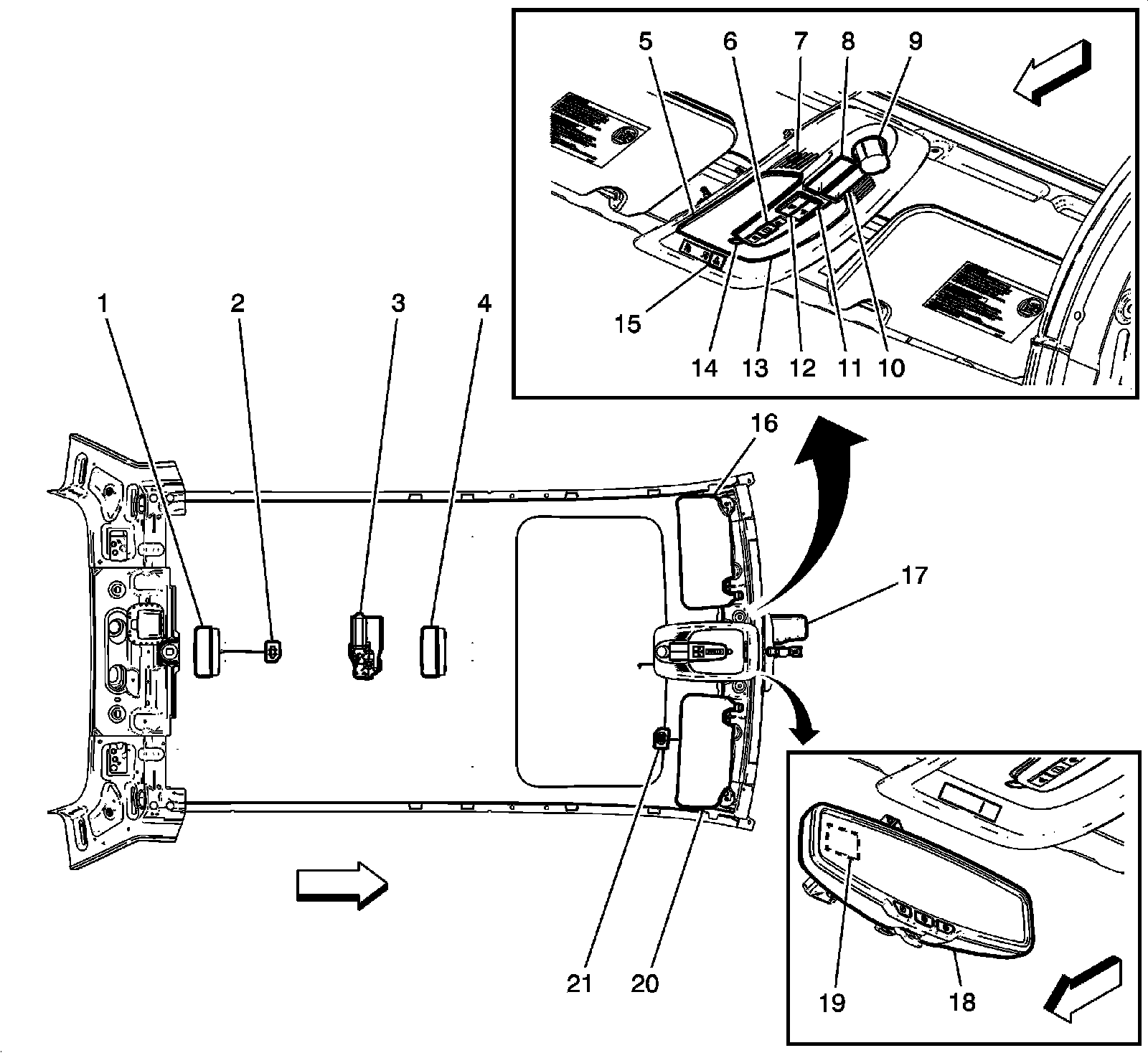 Factory diagram — Sunroof / Moonroof Switch