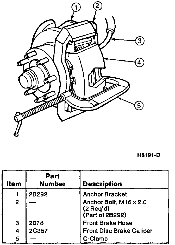 Factory diagram — Brake Pad