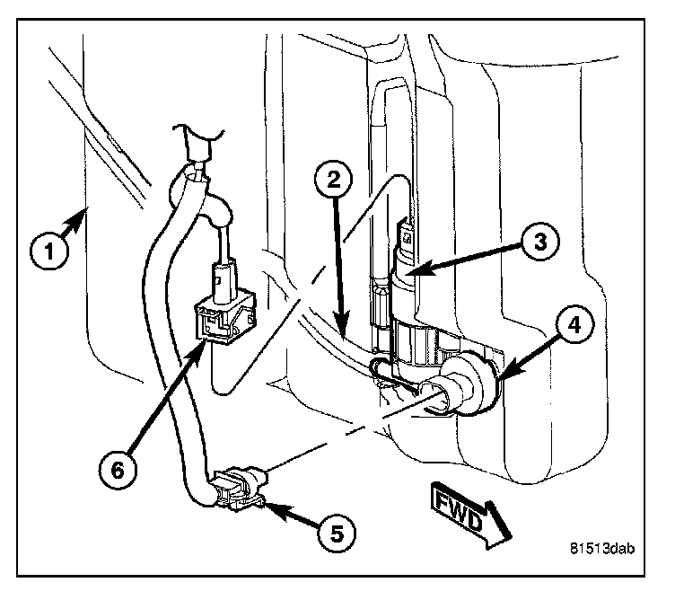 Factory diagram — Windshield Washer Pump