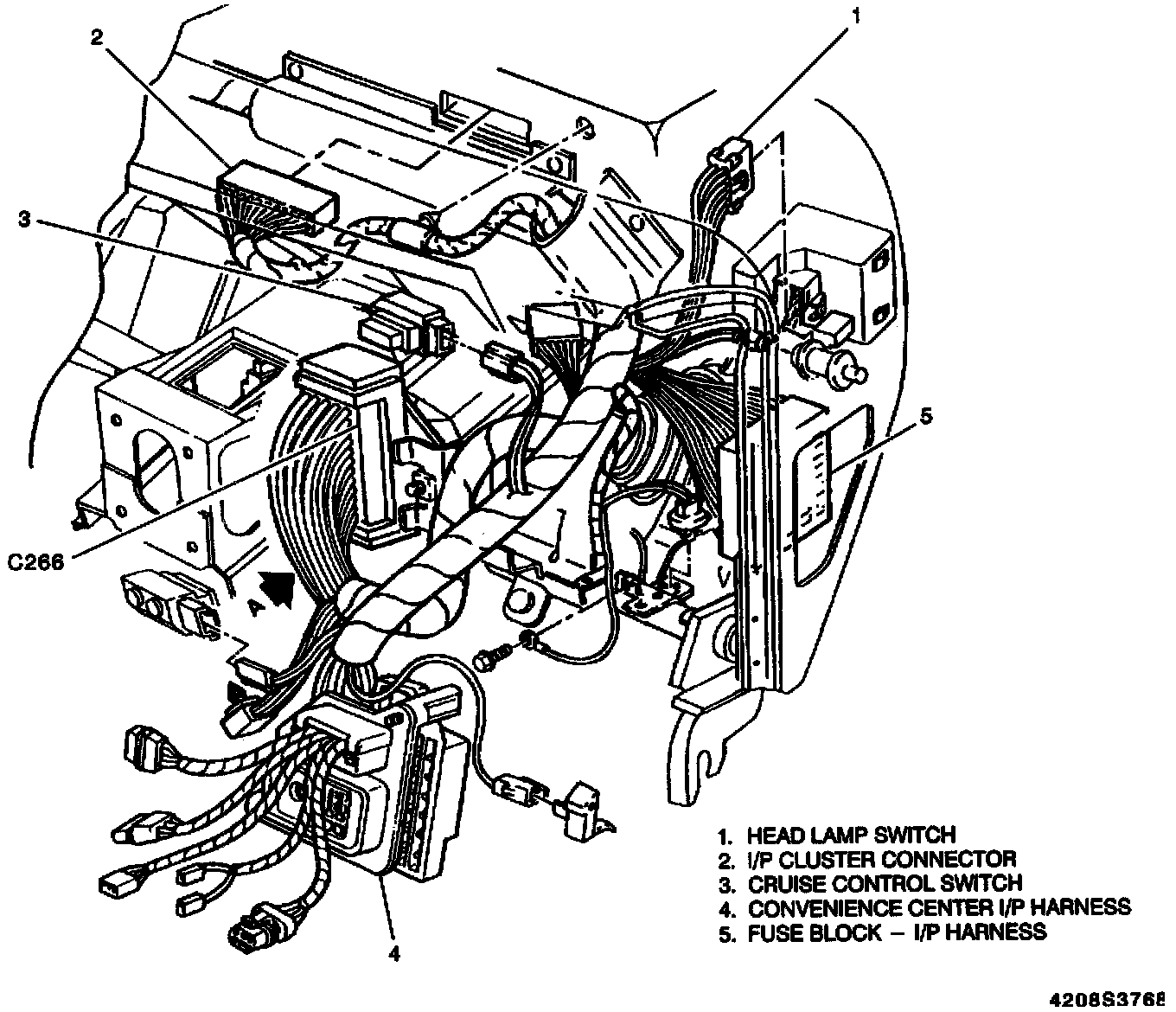 Factory diagram — Instrument Cluster / Carrier