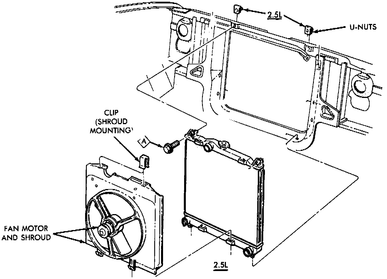 Factory diagram — Radiator Cooling Fan Motor