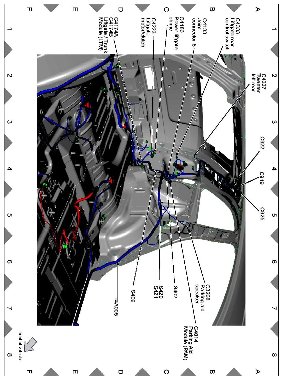 Factory diagram — Parking Assist Control Module