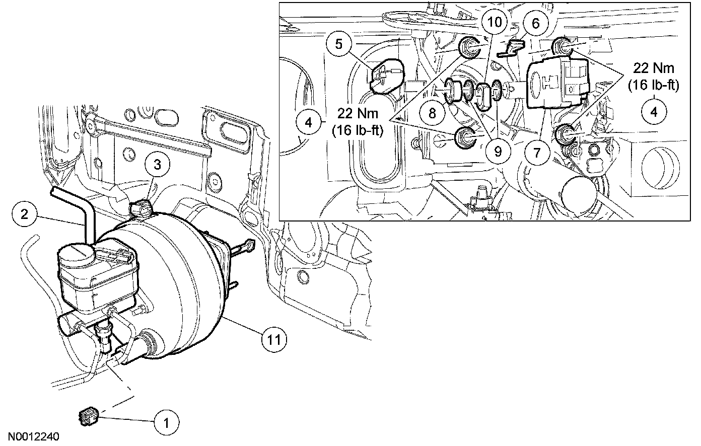 Factory diagram — Vacuum Brake Booster