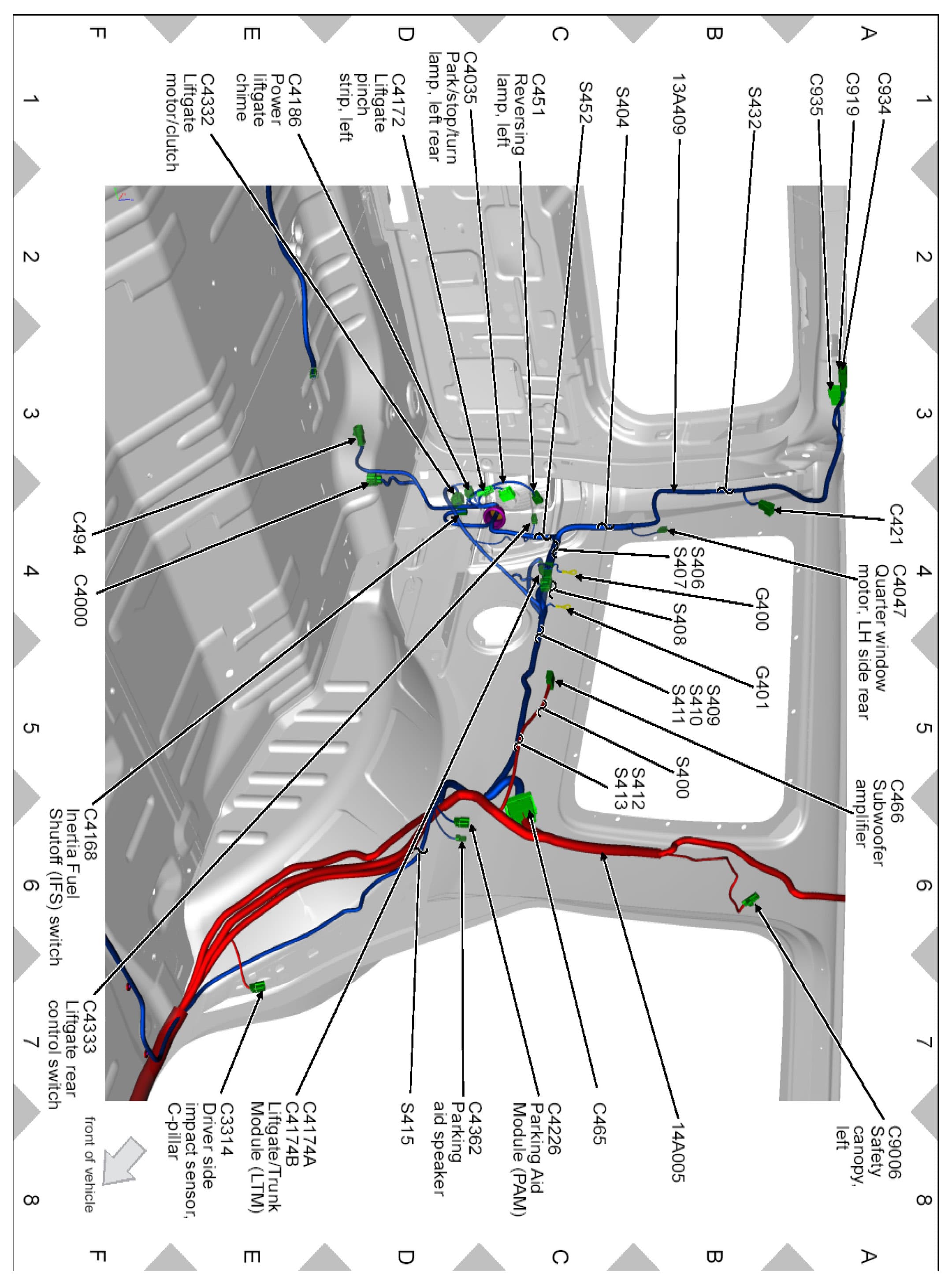 Factory diagram — Parking Assist Control Module