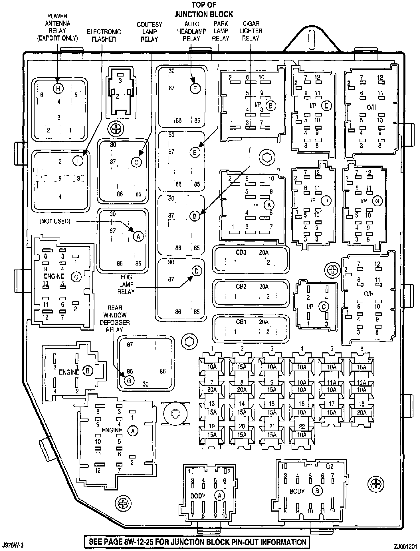 Factory diagram — Fog/Driving Lamp Relay