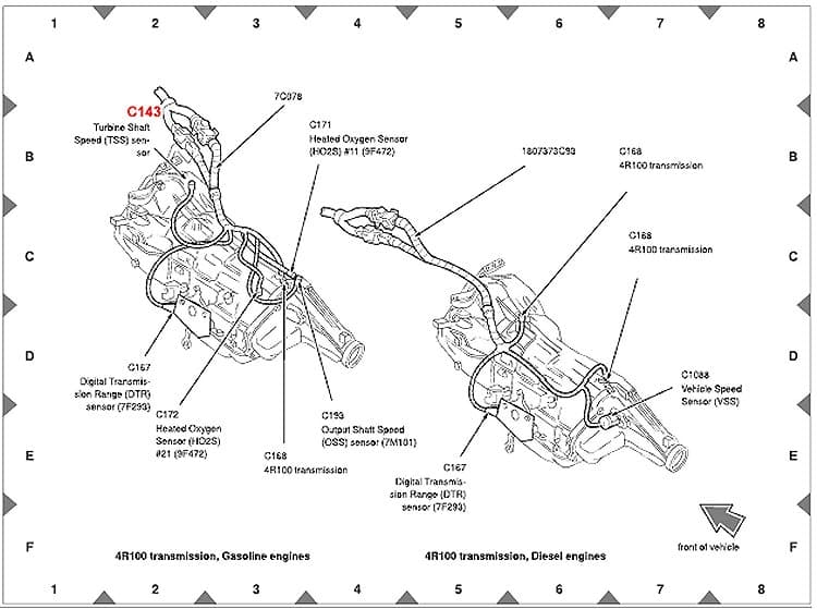 Factory diagram — Transmission Speed Sensor