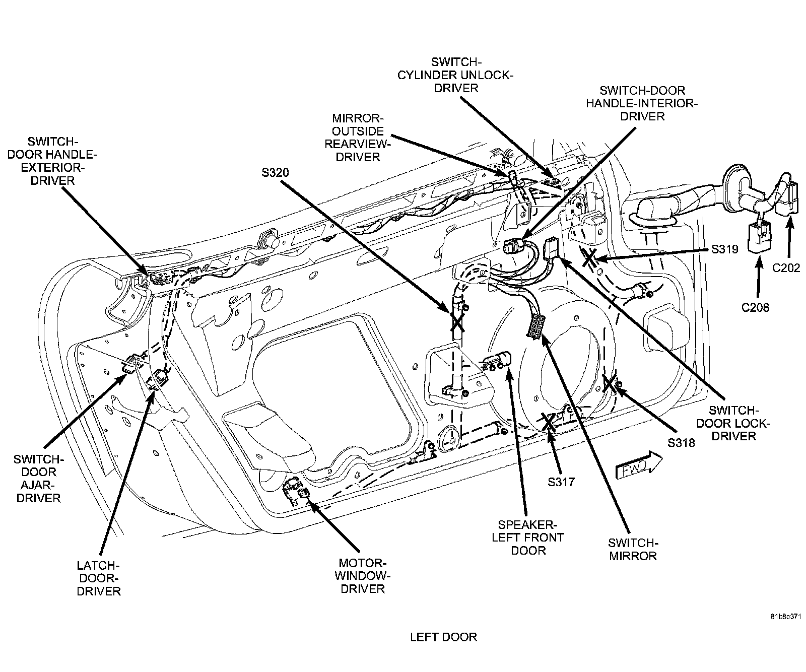 Factory diagram — Power Door Lock Actuator