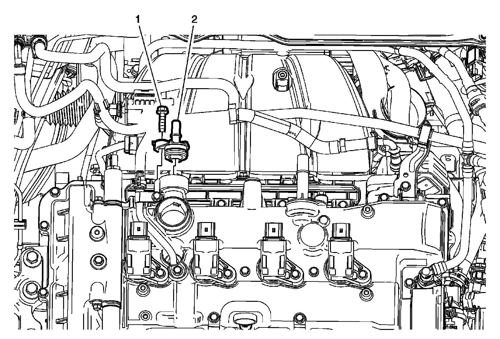Factory diagram — Positive Crankcase Ventilation Valve