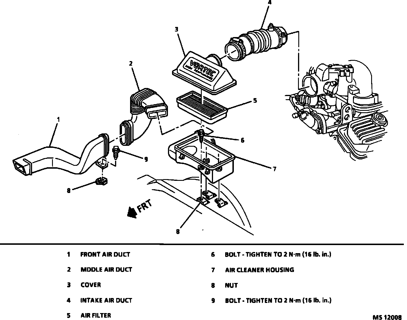 Factory diagram — Air Cleaner Housing