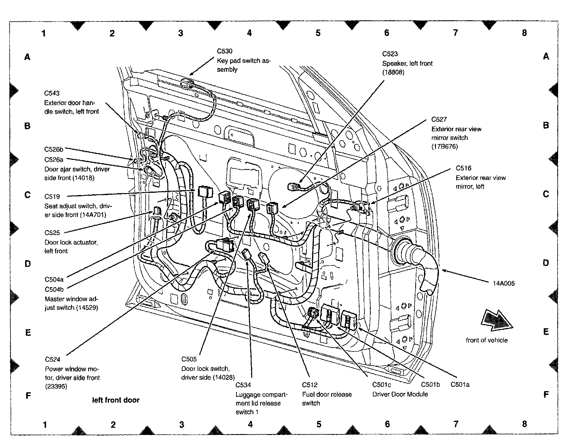 Factory diagram — Power Door Lock Actuator