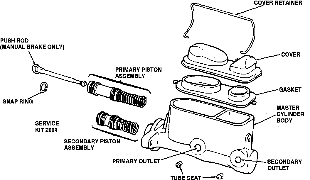 Factory diagram — Master Cylinder, Brakes