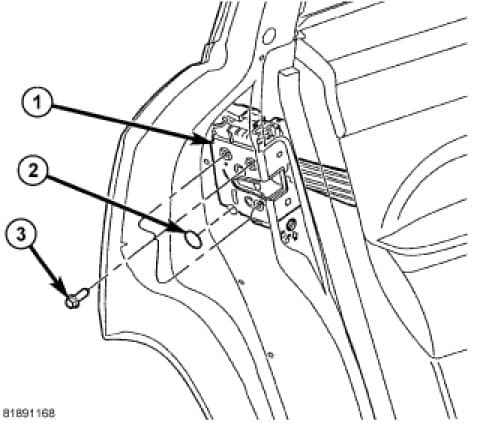 Factory diagram — Rear Door Latch