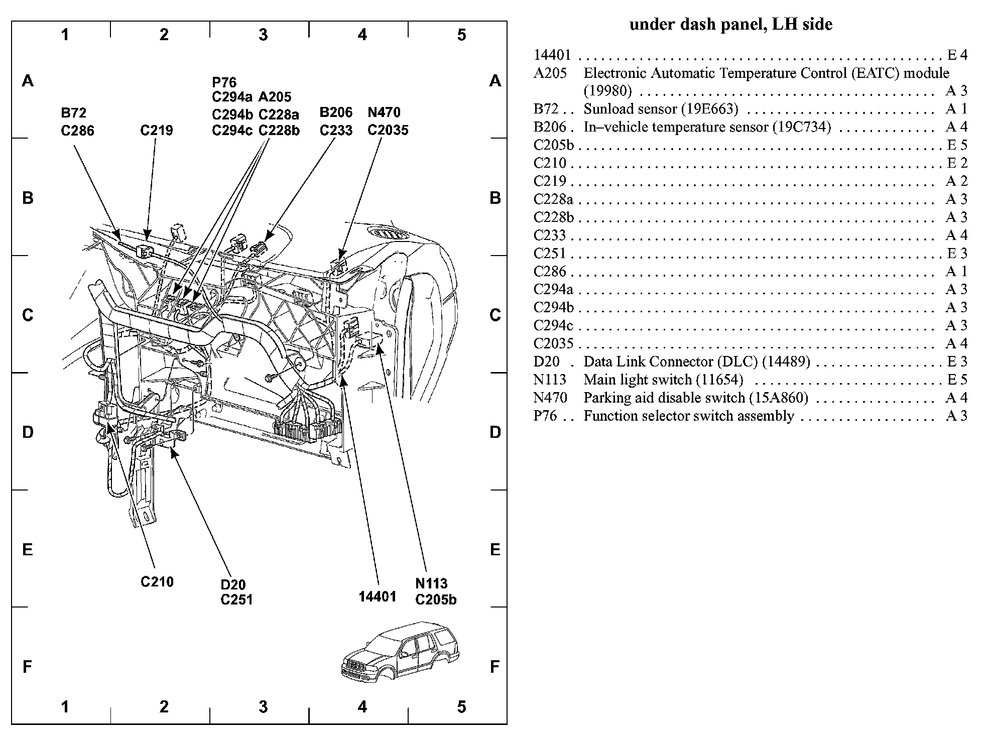 Factory diagram — Headlamp Switch