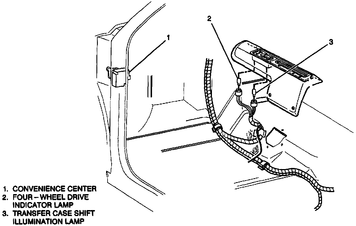 Factory diagram — Four Wheel Drive Indicator Lamp