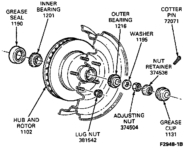 Factory diagram — Brake Rotor/Disc
