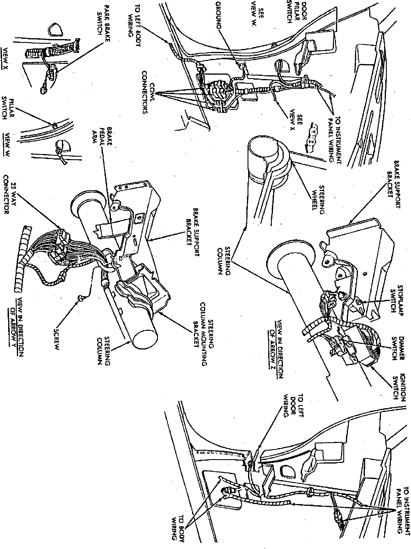 Factory diagram — Brake Light Switch