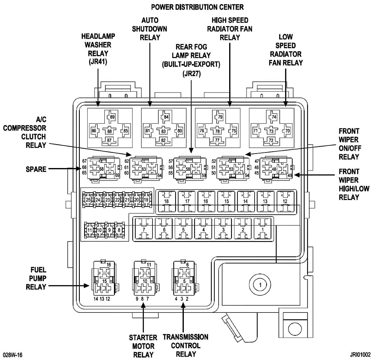 Factory diagram — Fog/Driving Lamp Relay