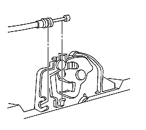 Factory diagram — Hood Latch Release Cable