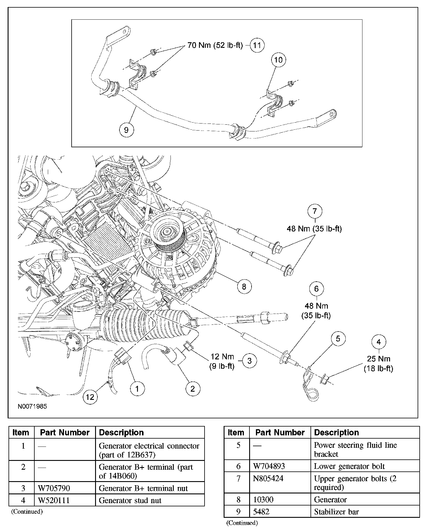 Factory diagram — Alternator