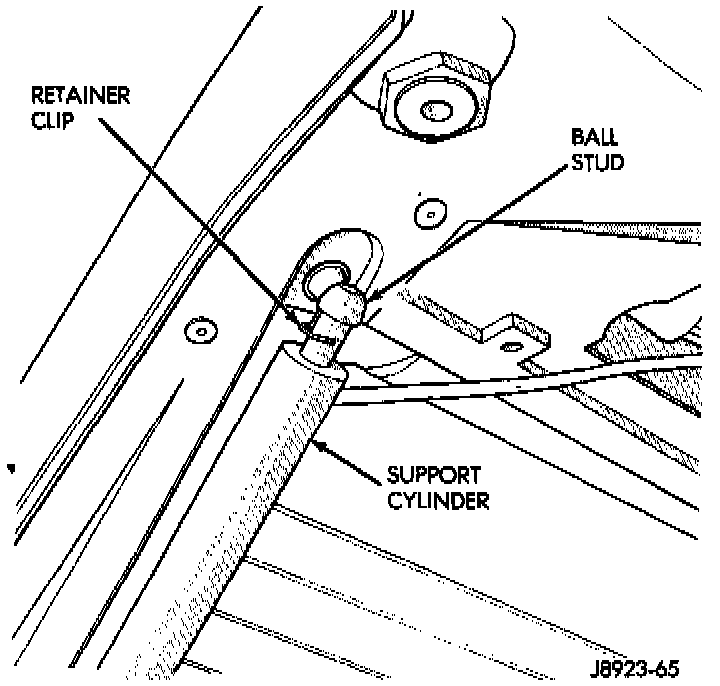 Factory diagram — Trunk / Liftgate Shock / Support