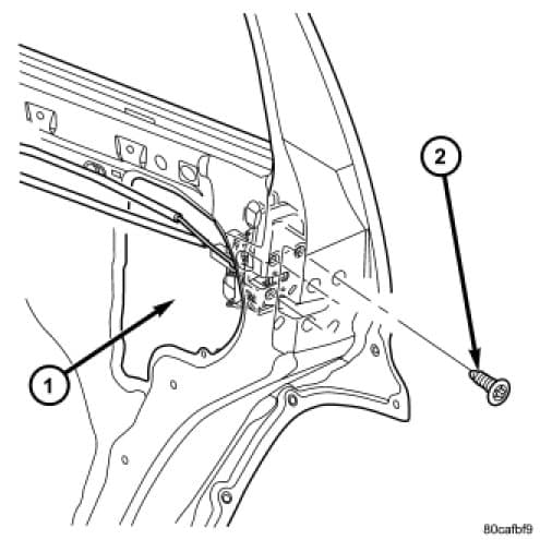 Factory diagram — Rear Door Latch