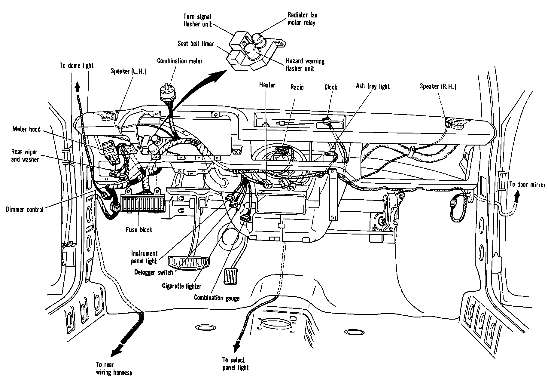 Factory diagram — Heated Glass Element Switch
