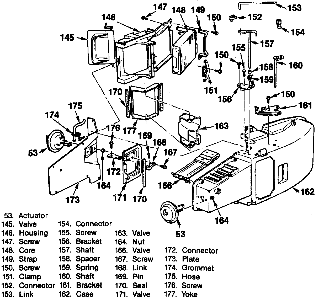 Factory diagram — Heater Core