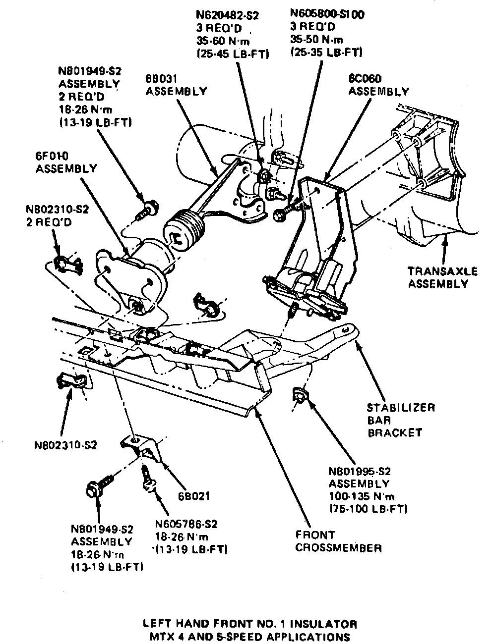 Factory diagram — Engine Mount