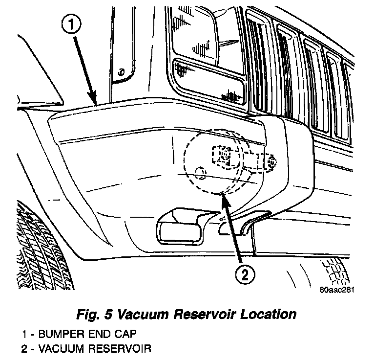 Factory diagram — Cruise Control Vacuum Reservoir