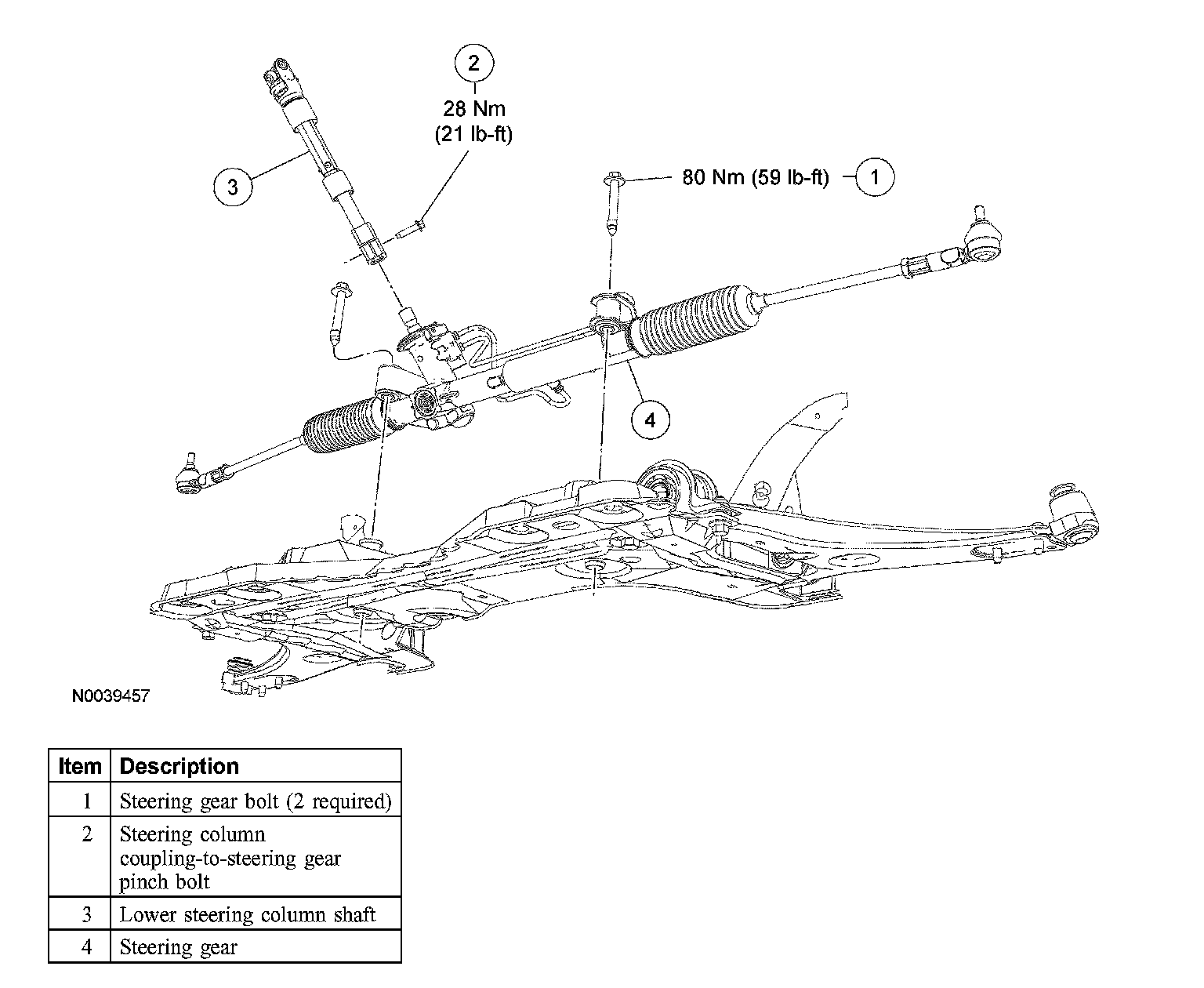Factory diagram — Steering Gear