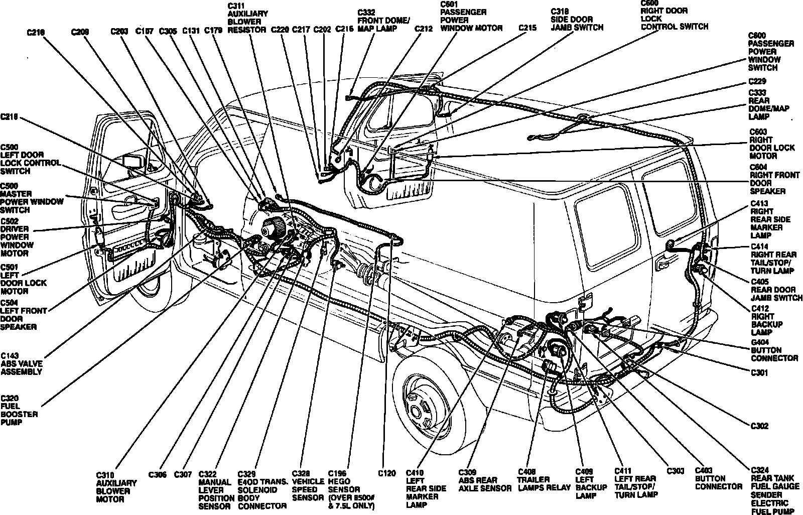 Factory diagram — Power Window Switch