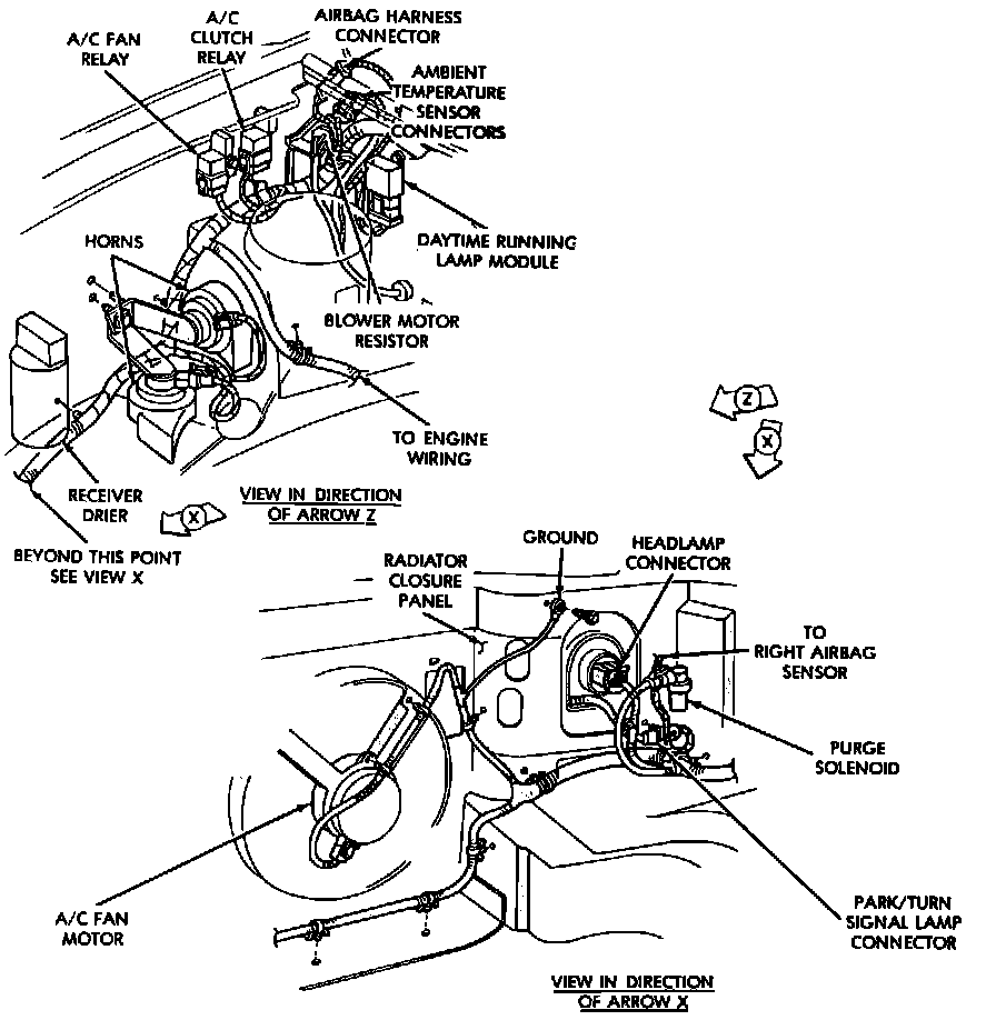 Factory diagram — Compressor Clutch Relay