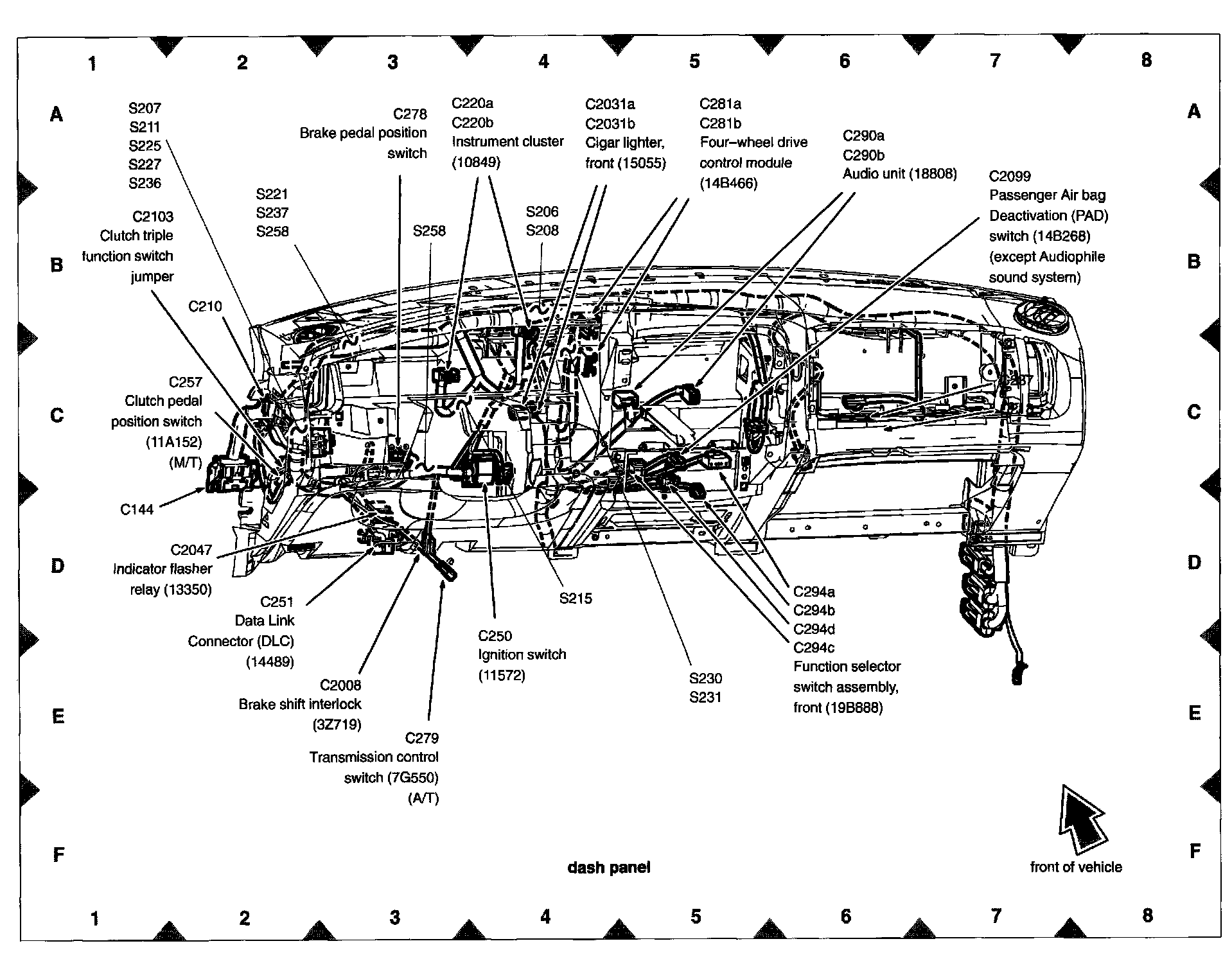 Factory diagram — Clutch Switch