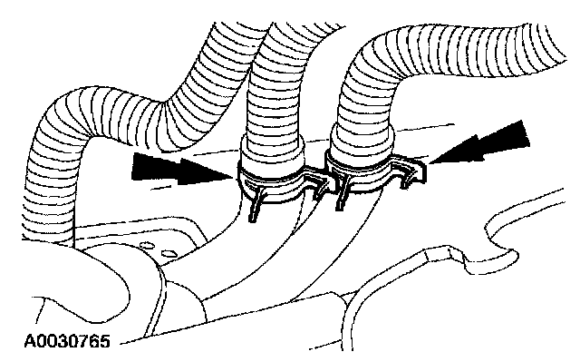 Factory diagram — Auxiliary Heater Outlet and Inlet Line