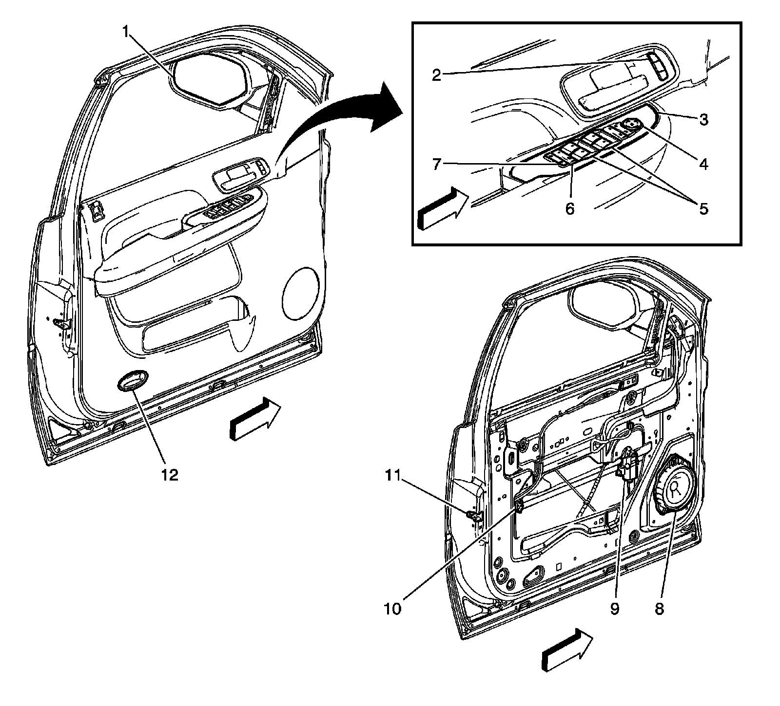 Factory diagram — Power Window Switch
