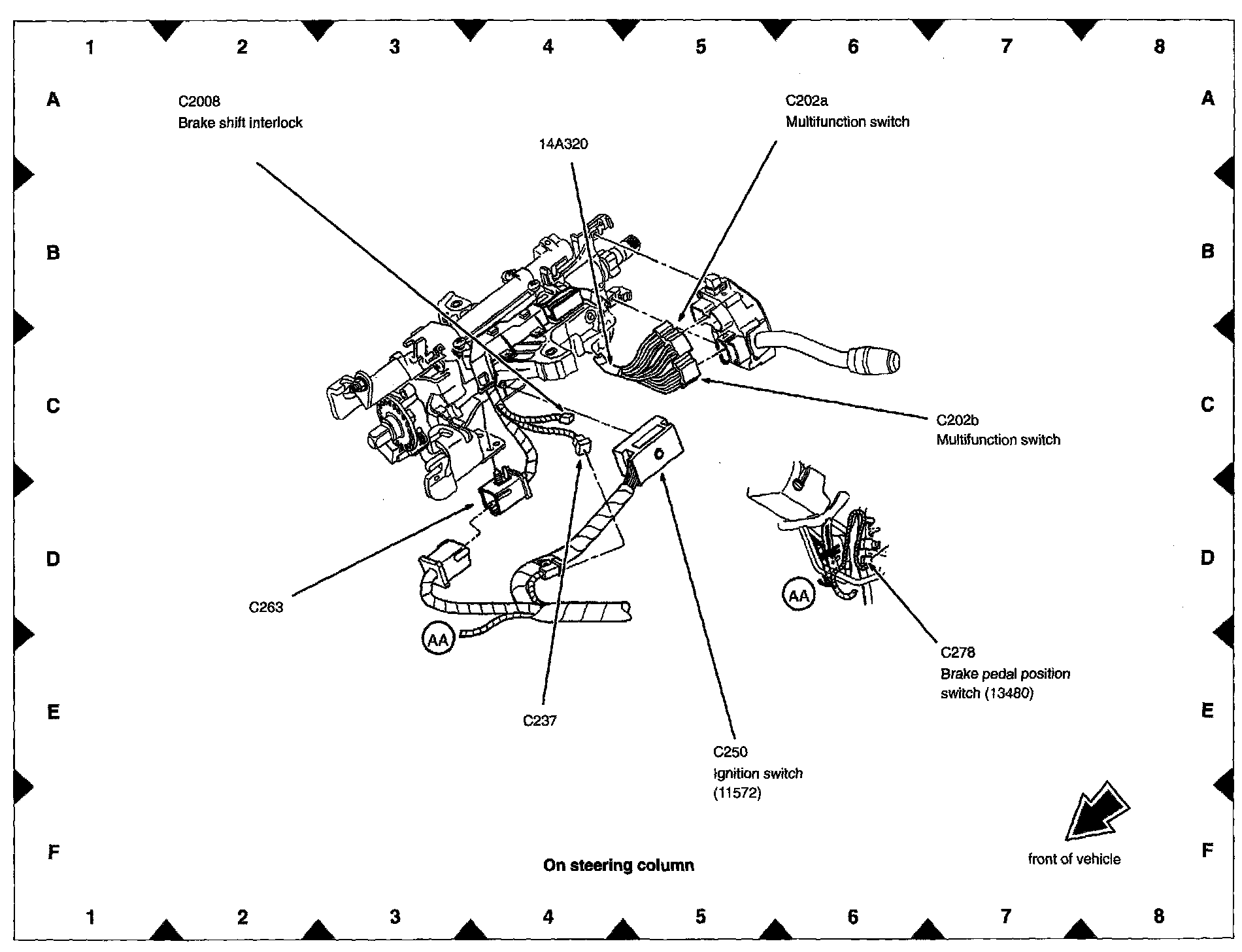 Factory diagram — Headlamp Dimmer Switch