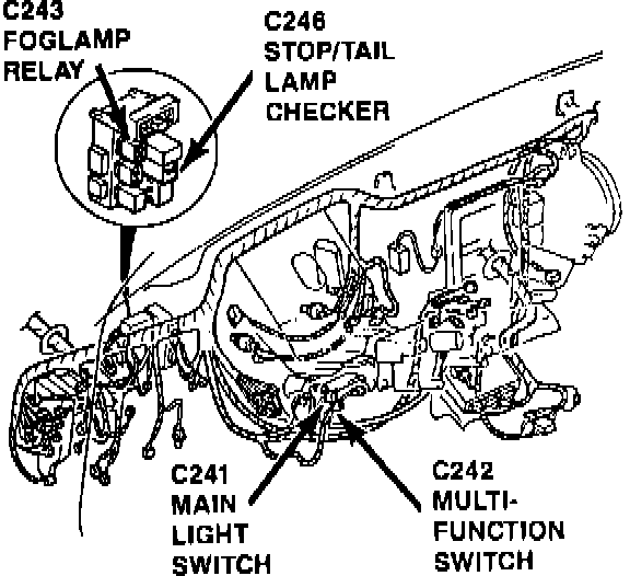 Factory diagram — Wiper Switch