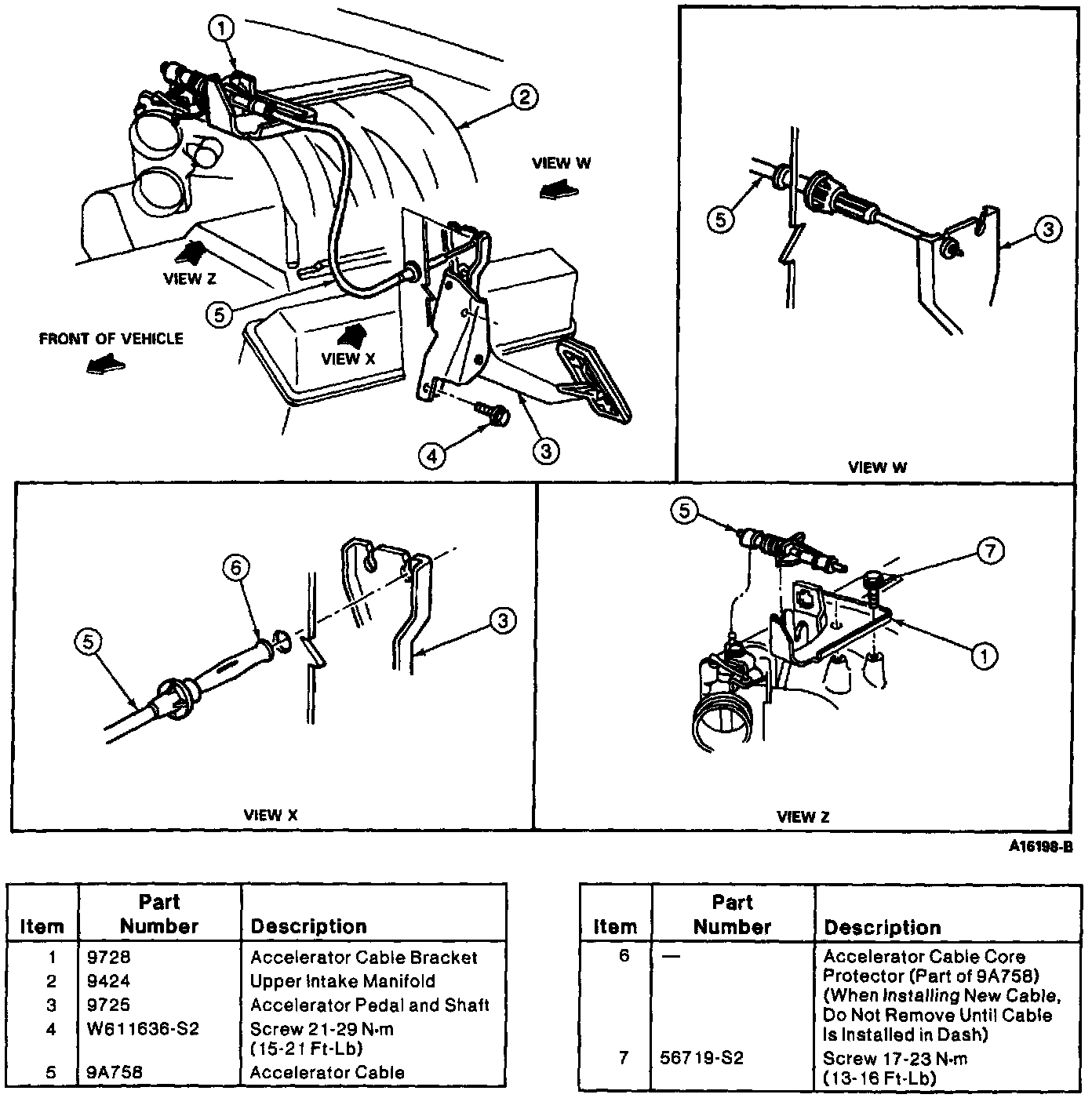Factory diagram — Throttle Cable/Linkage