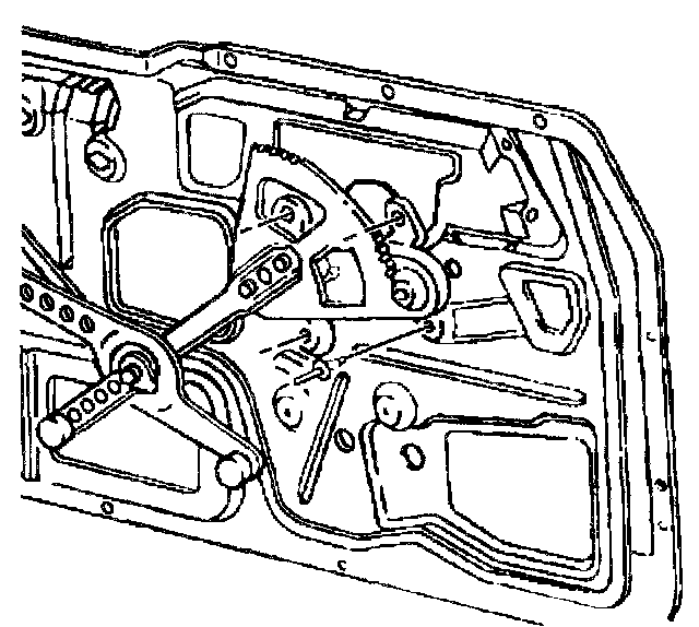Factory diagram — Front Door Window Regulator