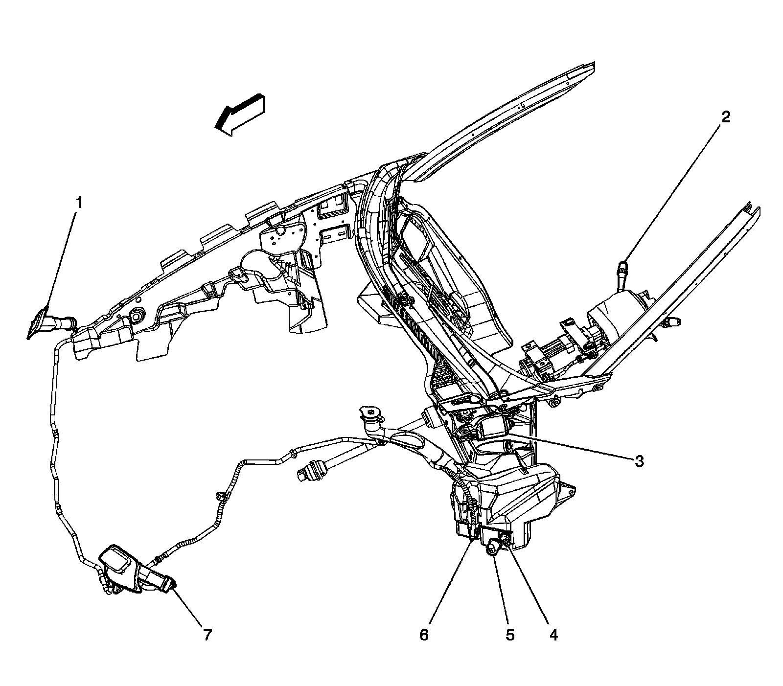 Factory diagram — Washer Fluid Level Switch