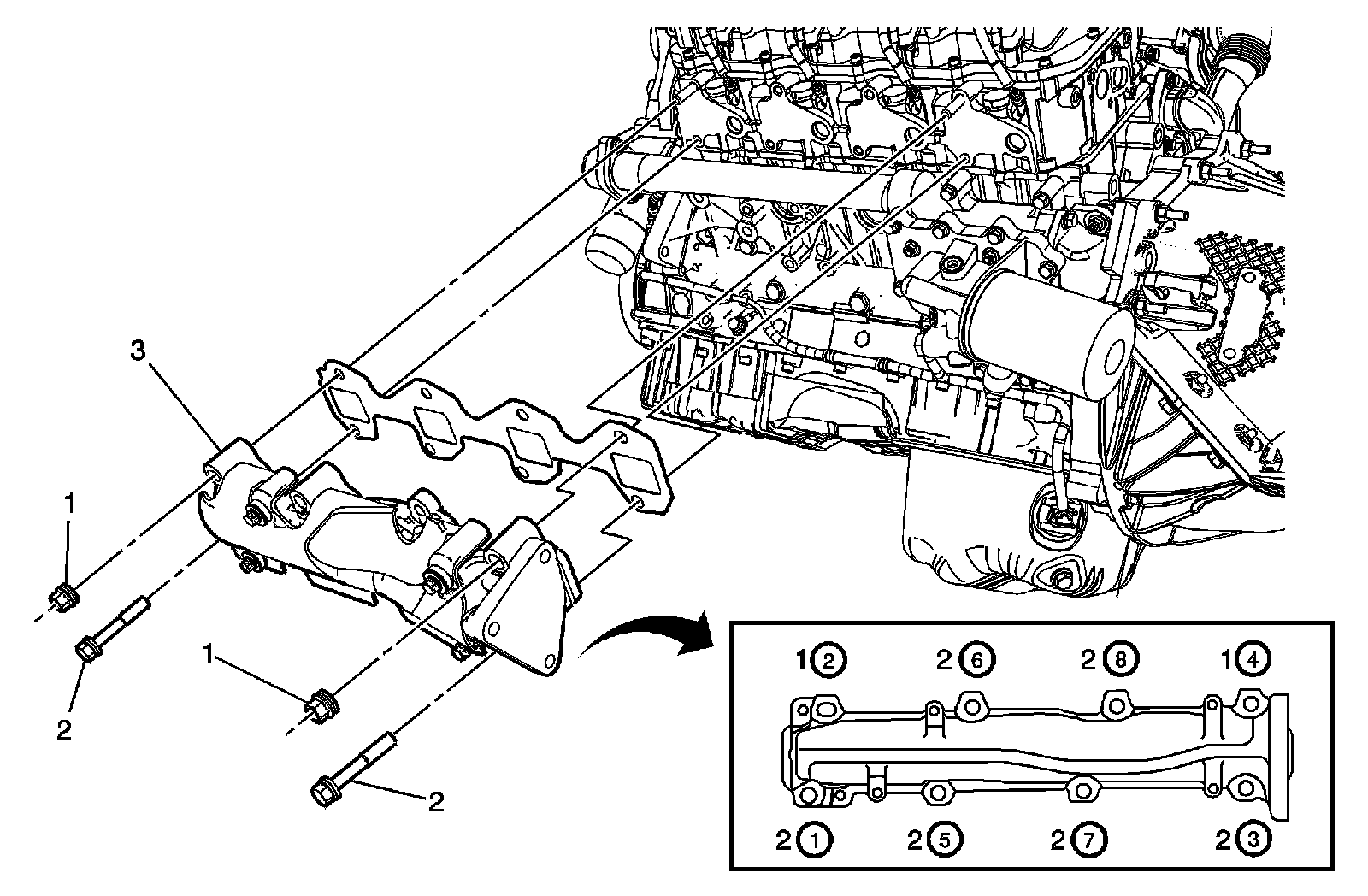 Factory diagram — Exhaust Manifold