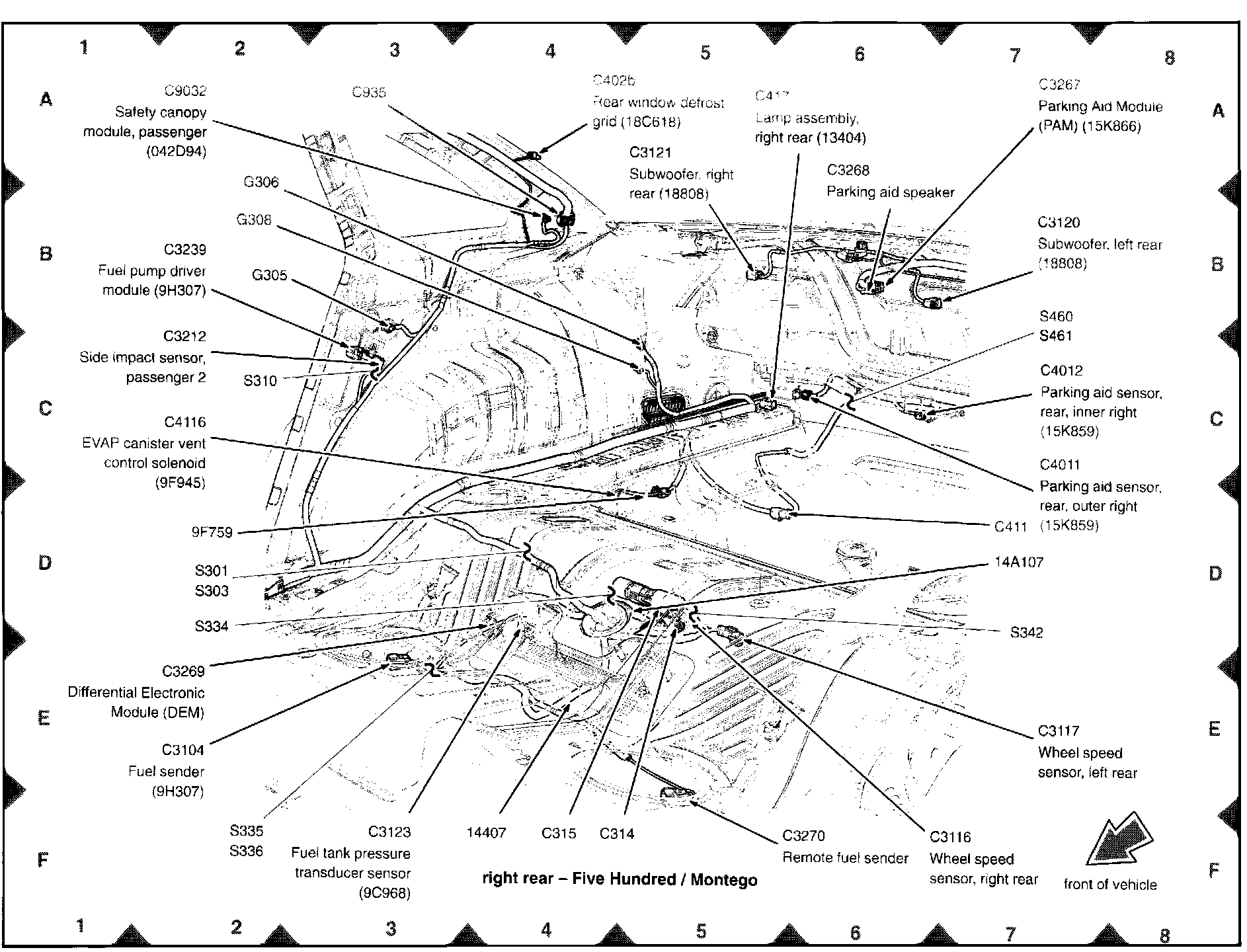Factory diagram — Parking Assist Control Module